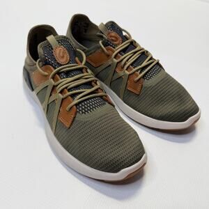 OluKai Mio Li Shoes Mens Size 11.5 Green 10440-HGLR Textile Low Top Athletic